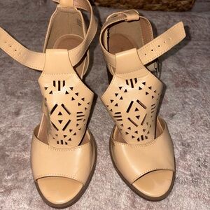 Altar'd State Beige Cutout Heels